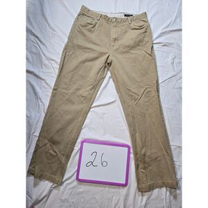 Cremieux Classic Khaki Chino Pants - Size 36 x 32 - Made in France - 26